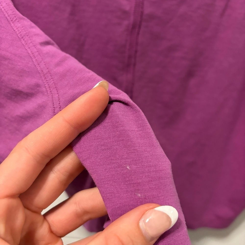 Lululemon All Yours Cropped T-Shirt Vivid Plum - Picture 6 of 6